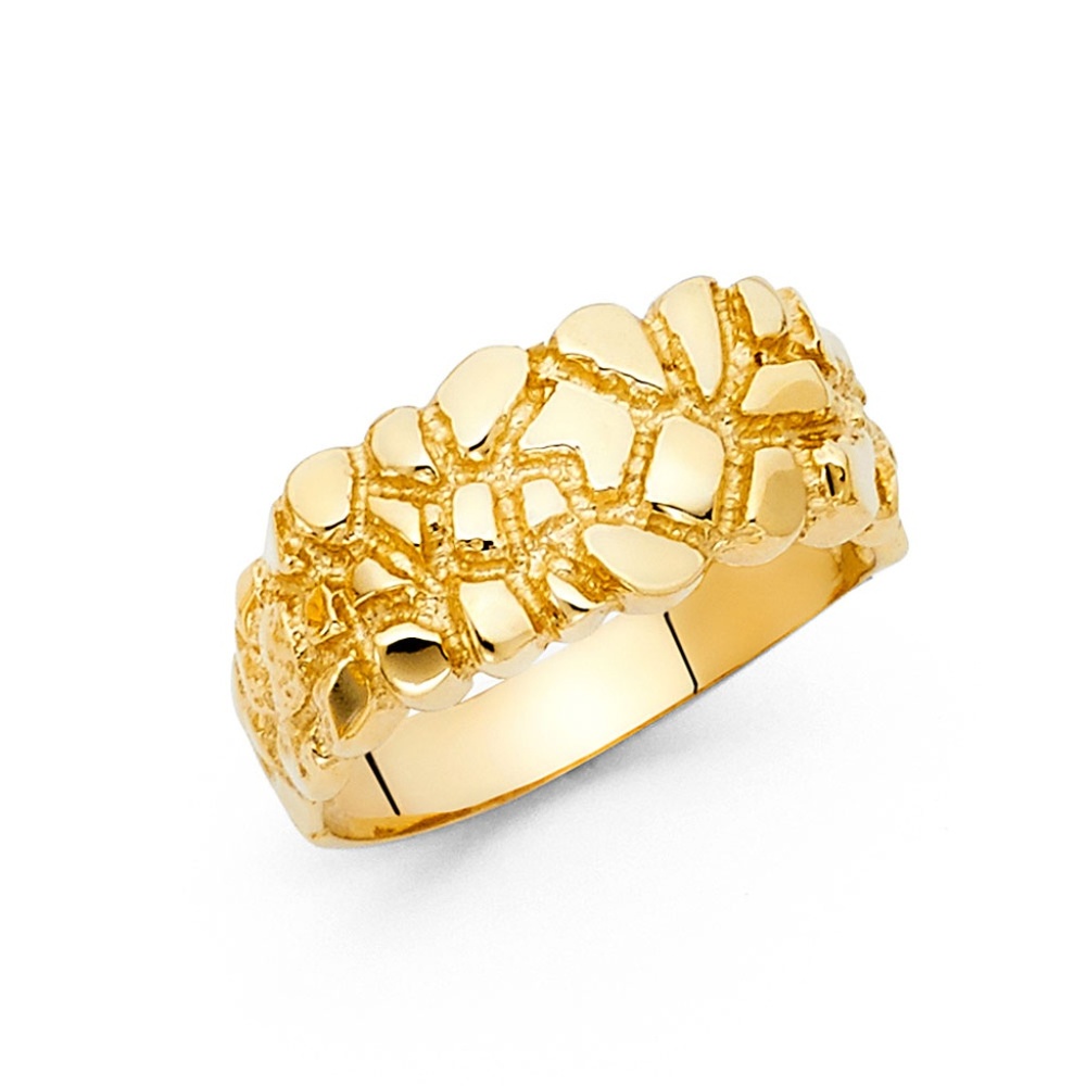 14K Yellow Gold Men’s  Nugget Ring